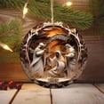 thumbnail image 1 of Wadada Christmas Nativity Scene Ornament Religious Christmas Hanging Ornament Retro Vintage Nativity Christian The Birth of Jesus Christmas Decorations for Xmas Tree Decorations Gifts 4 Inch, 1 of 2