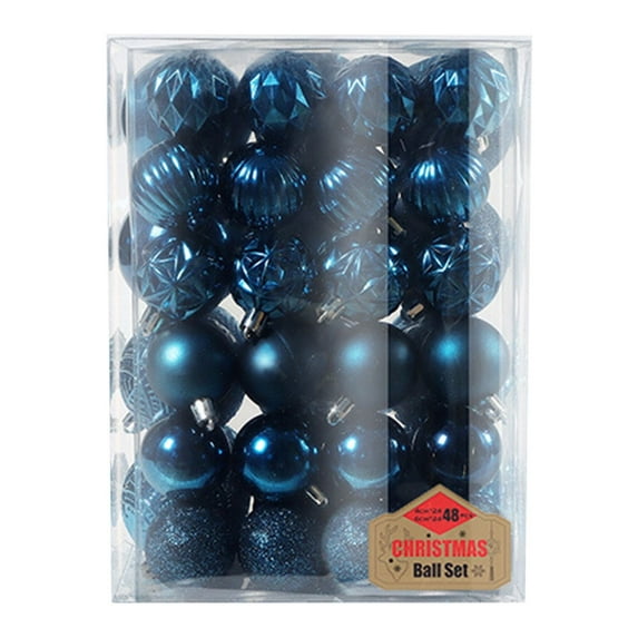 Wadada Christmas Ornaments Balls 2.3" Christmas Decorations Xmas Tree Shatterproof Big Christmas Ball Ornaments with Hanging Loop for Wedding Holiday Halloween Party Indoor Outdoor Decor 48 Pcs