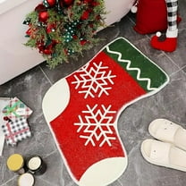 Wadada Christmas Rugs for Outdoor Indoor Doormat, Santa Welcome Front Door Mats Non Slip Doormat, Xmas Holiday Decoration Carpet for Living Room Bedroom Bath Kitchen Entrance, 19x31 inch