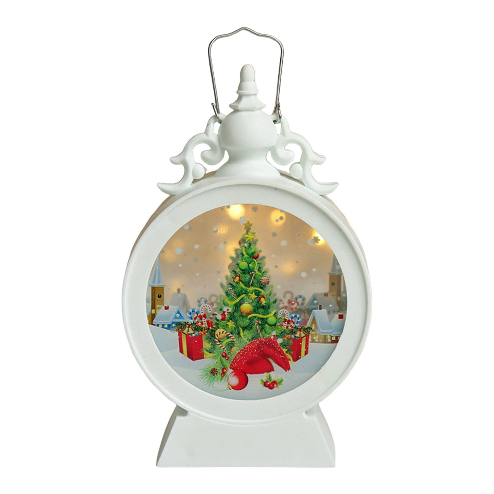 Wadada Christmas Snow Globe Lantern Spinning Water Glittering Santa ...
