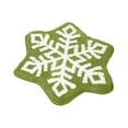 thumbnail image 1 of Wadada Christmas Snowflake Bathroom Rug, Christmas Decorations, Green White Snow Shaped Mat, Living, Bedroom, Kitchen, Children's Room, Porch Mat, Accent Area Rugs 15.7x15.7 Inches, 1 of 5