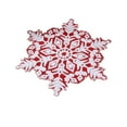 thumbnail image 1 of Wadada Christmas Snowflake Placemats Embroidered Table Placemats Washable Round Snow Flake Table Mats for Xmas Party Winter Holiday Wedding Dinner Decoration(Snowflake Style, 15 x 15 Inch), 1 of 6