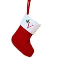 thumbnail image 1 of Wadada Christmas Stockings with Initial, Small Embroidered Letter Knit Red White Christmas Stocking Letter Monogram Hanging Xmas Stockings for Family Christmas Tree Fireplace Decor (8", Letter V), 1 of 1