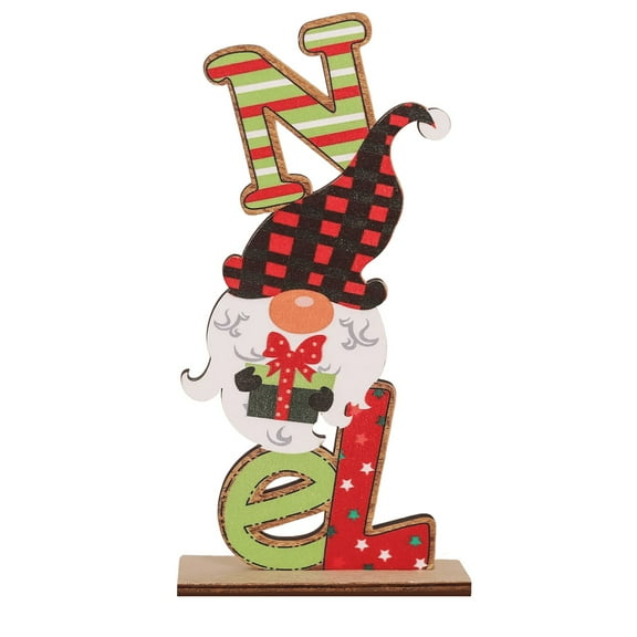 Wadada Christmas Table Decoration Signs, Xmas Party Wooden Table Topper Centerpieces, Tiered Tray Decor, Rustic Farmhouse Tabletop Wood Sign Desk Decor (Letters)