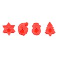 thumbnail image 1 of Wadada Christmas Themed MINI Cookie Cutter Embossing Mold Fondant Stamper Set - 4 Pcs Plastic spring die Biscuits Pastry Cutter Set 3D Cookie Cake Plunger Cutter Baking Mould, 1 of 6