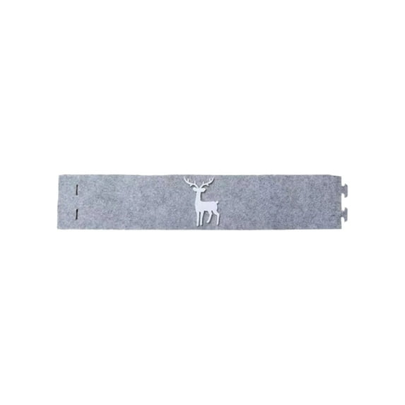 Wadada Christmas Tree Collar Skirt Christmas Tree Base Stand Felt Reindeer Xmas Tree Ring Holiday Pencil Tree Base Cloth Christmas Tree Apron Floor Carpet for Home (47x7.8 Inch, Gray)
