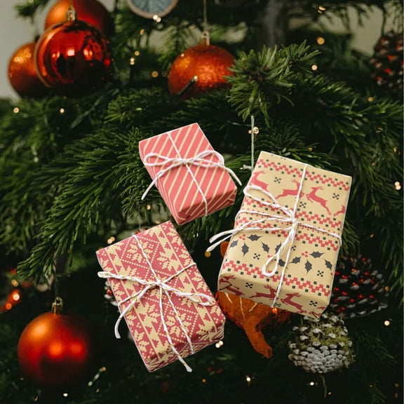 Wadada Christmas Tree Mini Gift Boxes Christmas Tree Ornaments Present Decoration Christmas Ornaments Pendant Decoration, Christmas for Indoor Outdoor Xmas Tree Party Holiday Decor (3 Pcs)