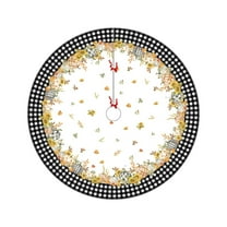 Wadada Christmas Tree Skirt 47 Inch Red Rustic Xmas Tree Skirt with Snowflake, Black Red Buffalo Plaid Christmas Tree Skirt Ornaments for Merry Christmas Holiday Party Decorations Indoor Outdoor