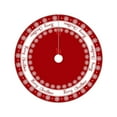 thumbnail image 1 of Wadada Christmas Tree Skirt 47 Inch Red Rustic Xmas Tree Skirt with Snowflake, Black Red Buffalo Plaid Christmas Tree Skirt Ornaments for Merry Christmas Holiday Party Decorations Indoor Outdoor, 1 of 6