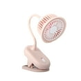 thumbnail image 1 of Wadada Clip on Small Mini Fan, Portable Usb Battery Operated Rechargeable Quiet Personal Desk/ Baby Stroller Fan 3 Speeds Bendable Neck Great for Bed Office Car Dorm Travel Camping Beach(Pink), 1 of 6