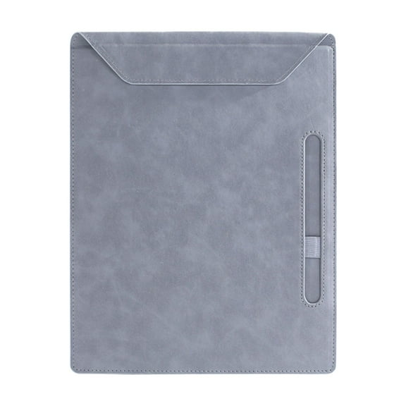 Wadada Clipboard A4 File Folder Ultra-Smooth, PU Leather Office Meeting Conference Magnetic Profile Clip Drawing Writing Board Pad Tablet Desk Blotter Mat Clipboard Hardboard With Pen Holder Loop
