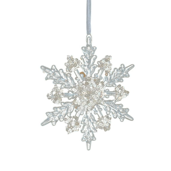 Wadada Crystal Christmas Ornaments for Tree Decorations-Hanging Acrylic Snowflake Icicle Ornaments with Drop Pendants for Winter Wonderland Chandelier Crystals Decorations Supplies