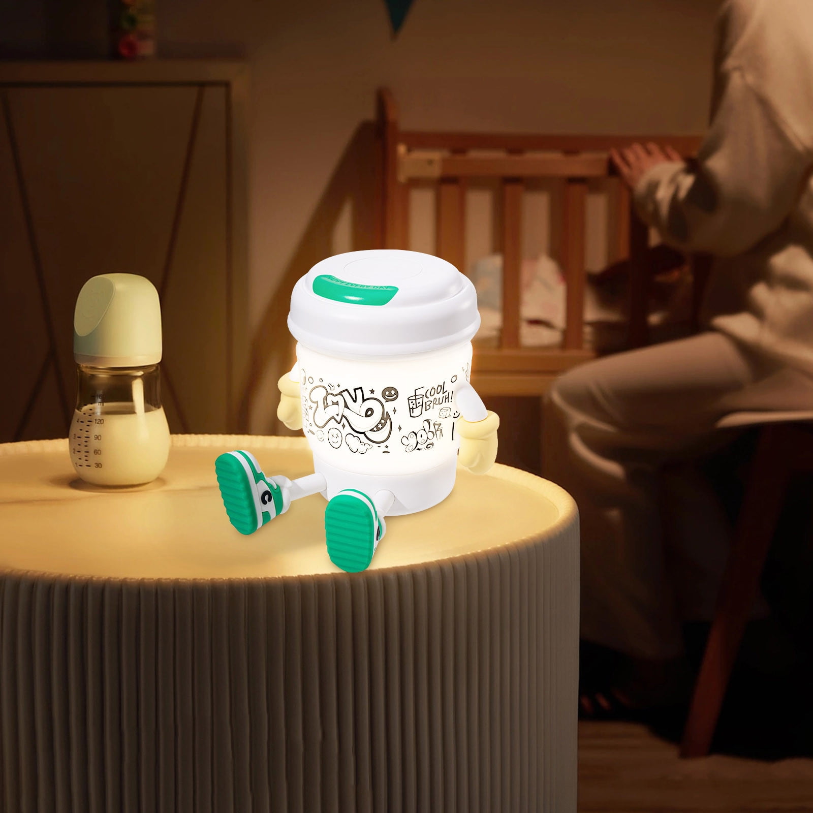 Wadada Cute Coffee Cup Night Light,Sleep Lamp with Phone Holder,3 Level ...