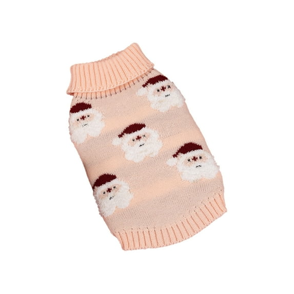 Wadada Dog Christmas Sweaters Santa Claus Xmas Dog Sweaters Dress with Leash Hole Christmas Dog Outfits Striped Knitwear Winter Warm Puppy Cat Clothes Holiday Costumes for Dogs