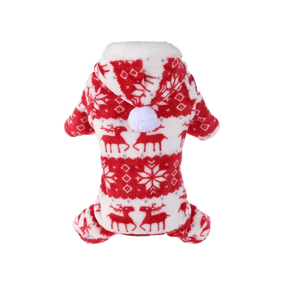 Wadada Dog Pajamas for Small to Large Dogs, Soft Fleece Pet Sweater Clothes Warm Puppy Onesie Outfits for Doggie Winter Christmas - Collar Adjustable Dog Pjs Jammies, Christmas