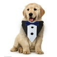 thumbnail image 1 of Wadada Dog Tuxedo Dog Suit Dog Wedding Bandana Collar with Bow Tie, Adjustable Dog Tux Formal Dog Costumes, Engagement Birthday Tuxedo for Small Medium Dogs Pets (Neck 5"-6"), 1 of 1