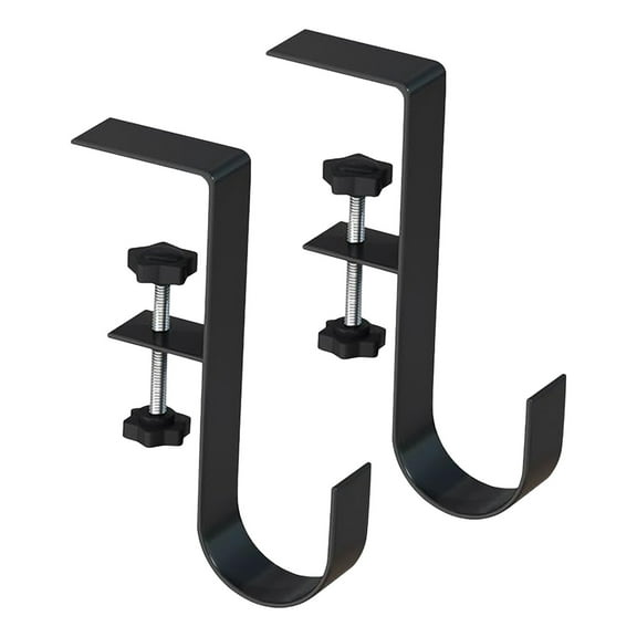 Wadada Fireplace Stocking and Garland Hanger, Adjustable Garland Hangers for Mantle Heavy Duty Brick Hanger, 2 Hooks Stocking Holders for Mantle Christmas Xmas Home Party Decoration (Black-2PCS)