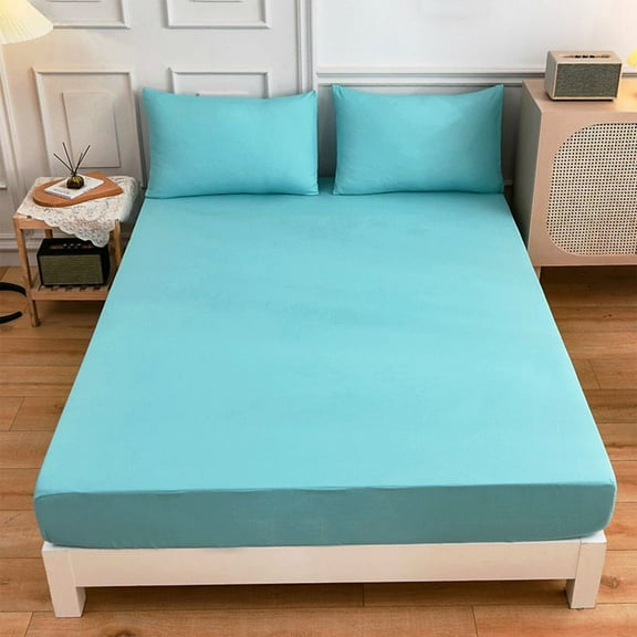 Wadada Fitted Sheet, Stretch Knitted Deep Pocket Queen Bottom Sheet, 4 Way Stretch Micro-knit, Fits Upto 75" Mattress (No Flat Sheet), Wrinkle Free, Soft Microfiber Fitted Sheet Queen