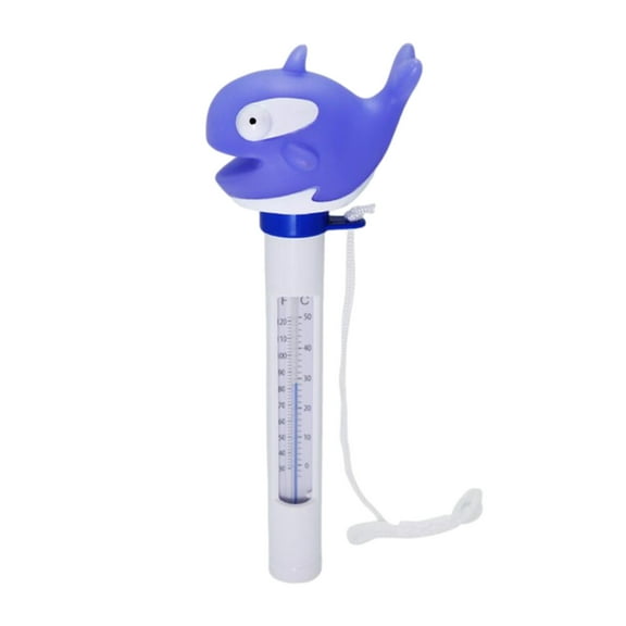 Wadada Floating Pool Thermometer, Large Display with String Easy to Read, Shatter Resistant, Pro Pond Thermometer, for Outdoor & Indoor Swimming Pools, Spas, Hot Tubs & Aquariums (Shark)