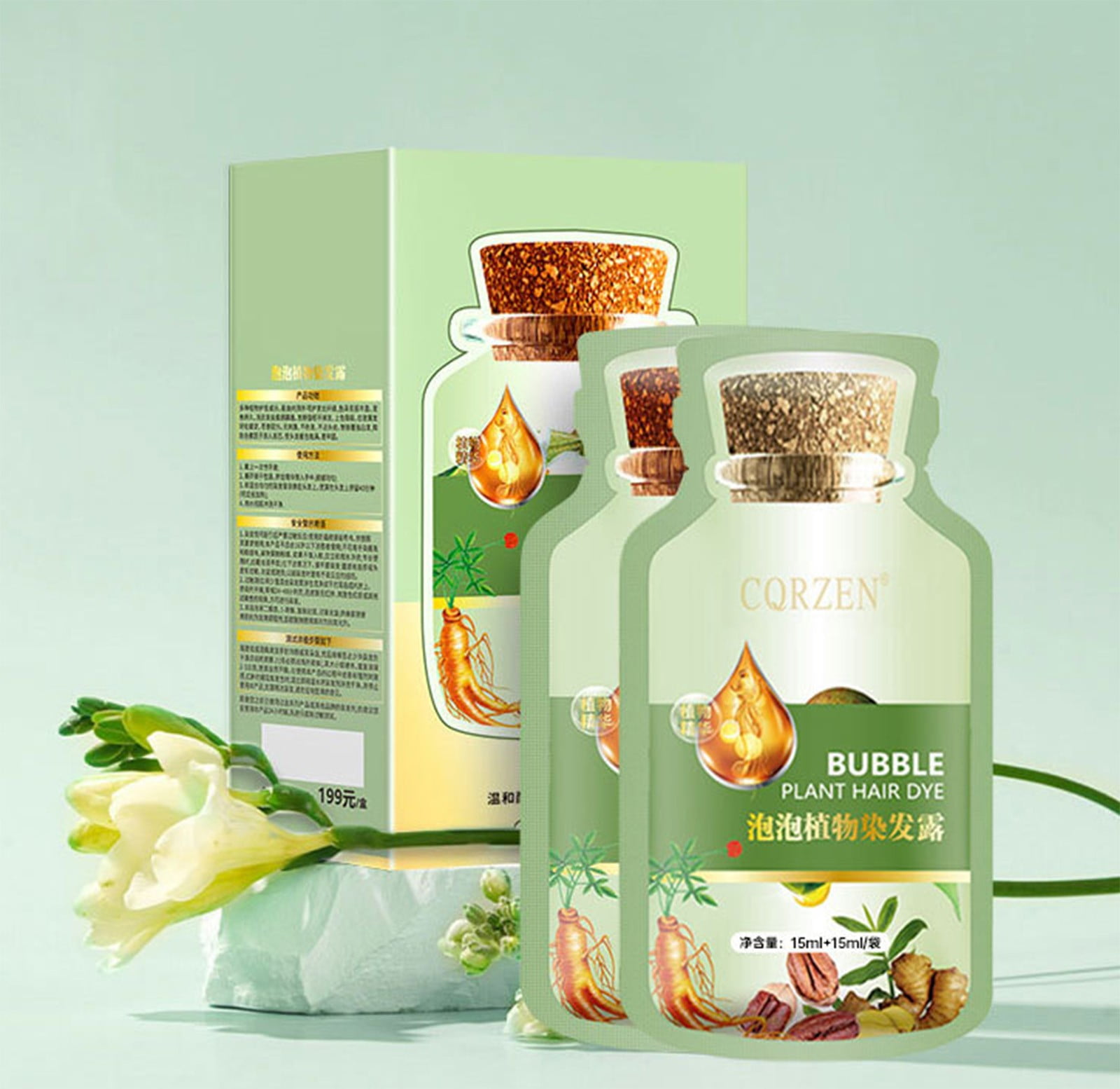 Wadada Hair Color,Bubble Plant Hair Dye Natural Plant Hair Dye, New