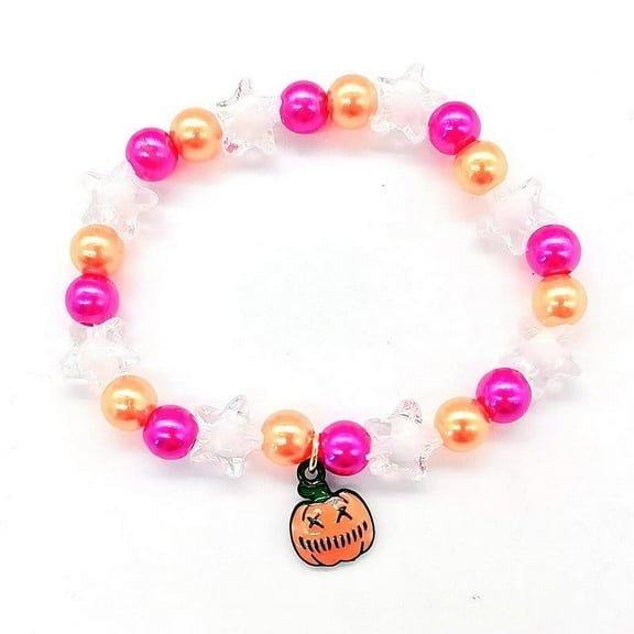 Wadada Halloween Bracelets for Women Pumpkin Skull Ghosts Stretchy Beaded Bracelets Spooky Skeleton Bat Cat Stackable Bracelet Christmas Bracelet Jewelry