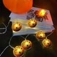 thumbnail image 1 of Wadada Halloween Decorations – 4.9FT Plug-in Pumpkin String Lights with 10 LED Round Lights – Halloween Inspired Lighting for Camping, Patio, Fireplace & Indoor Decor, 1 of 7