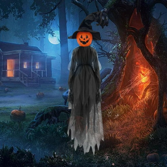 Wadada Halloween Decorations Outdoor, Light Up Holding Hands Screaming Witches with Stakes for Outdoor, Scary Decor Standing Witch Decor for Home Outside Yard Lawn Garden Party