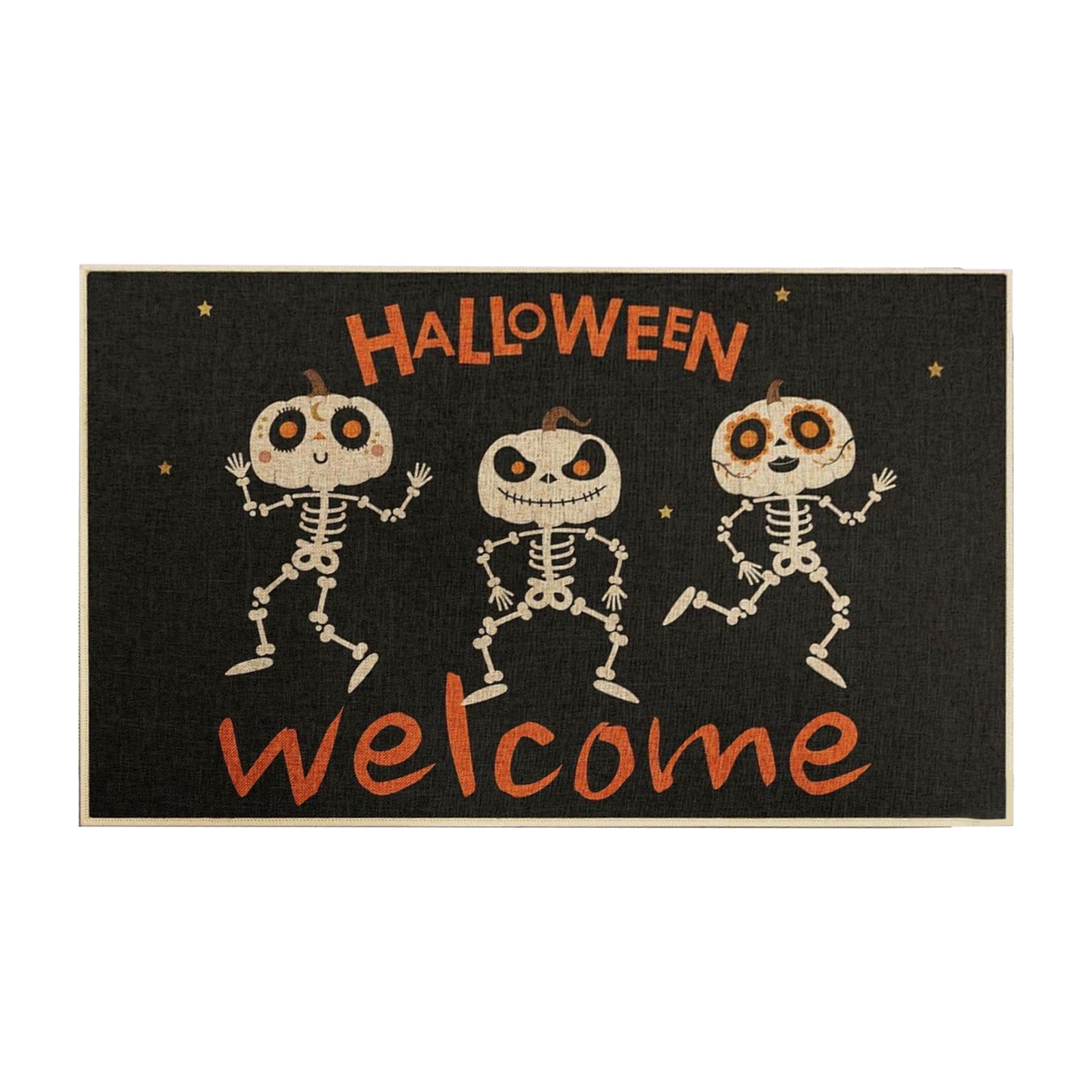 Wadada Halloween Ghost Door Mat, Funny Black Doormats, Front Door Mat