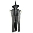 thumbnail image 1 of Wadada Halloween Hanging Witch Decor with Light-up Eyes and Sound Activation Function, Talking Witch for Halloween Decorations, Spooky Hanging Animatronic Witch, Scary Haunted House Prop Decor, 1 of 3