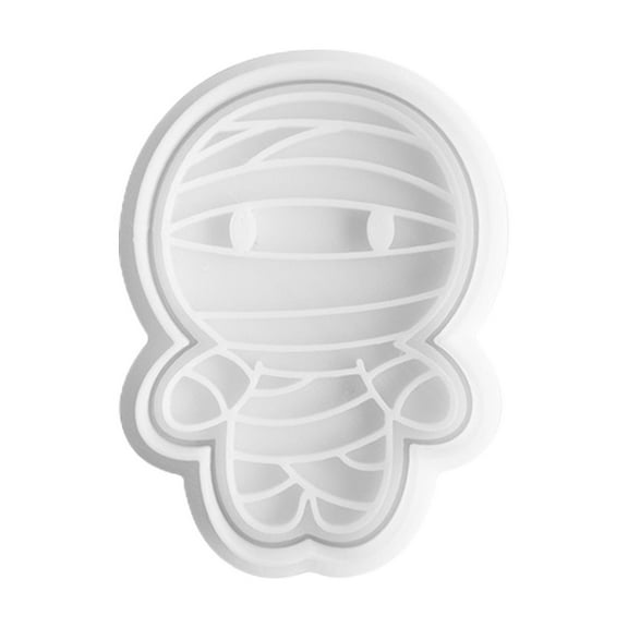 Wadada Halloween Mini Cute Silicone Mold, Silicone Baking Mould, Nonstick Muffin Mold with Halloween Pumpkin Molds-Ghost, Bat, Pumpkin, Cat, Castle,Tombstone, Witch, Spider, Skull, Etc.（White）