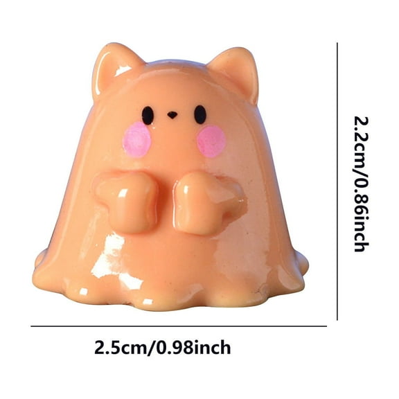 Wadada Halloween Mini Ghost Animal Figurines Mini Resin Ghost Cute Miniature Ghost Figurines Small Ghost Garden Decor for Halloween Party Favors Bag Fillers Outdoor Home Garden Decoration (Cute)