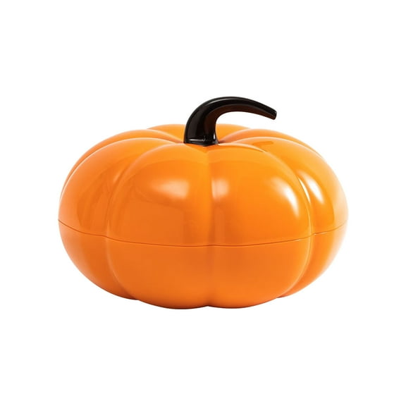 Wadada Halloween Pumpkin Candy Tray with Lid Plastic Divided Serving Tray, Halloween Candy Tray 2 Compartment Snack Bowls Dish Platter for Halloween Candy Appetizer Nuts Snack Food