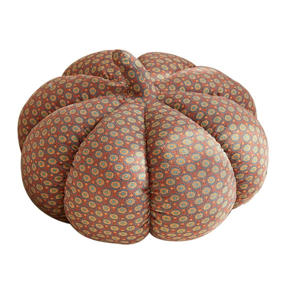 Wadada Halloween Pumpkin Pillows, Cute 3D Pumpkin Shaped Throw Pillow, Brown Pumpkin Pillow for Halloween Thanksgiving Decorative, Ultra Soft Faux Rabbit Fur Pumpkin Cushion, 15.7 Inches