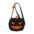 thumbnail image 1 of Wadada Halloween Purse Pumpkin Purse Crossbody Bag Novelty Devil Shoulder Bag PU Leather Halloween Pumpkin Crossbody Purse, 1 of 1