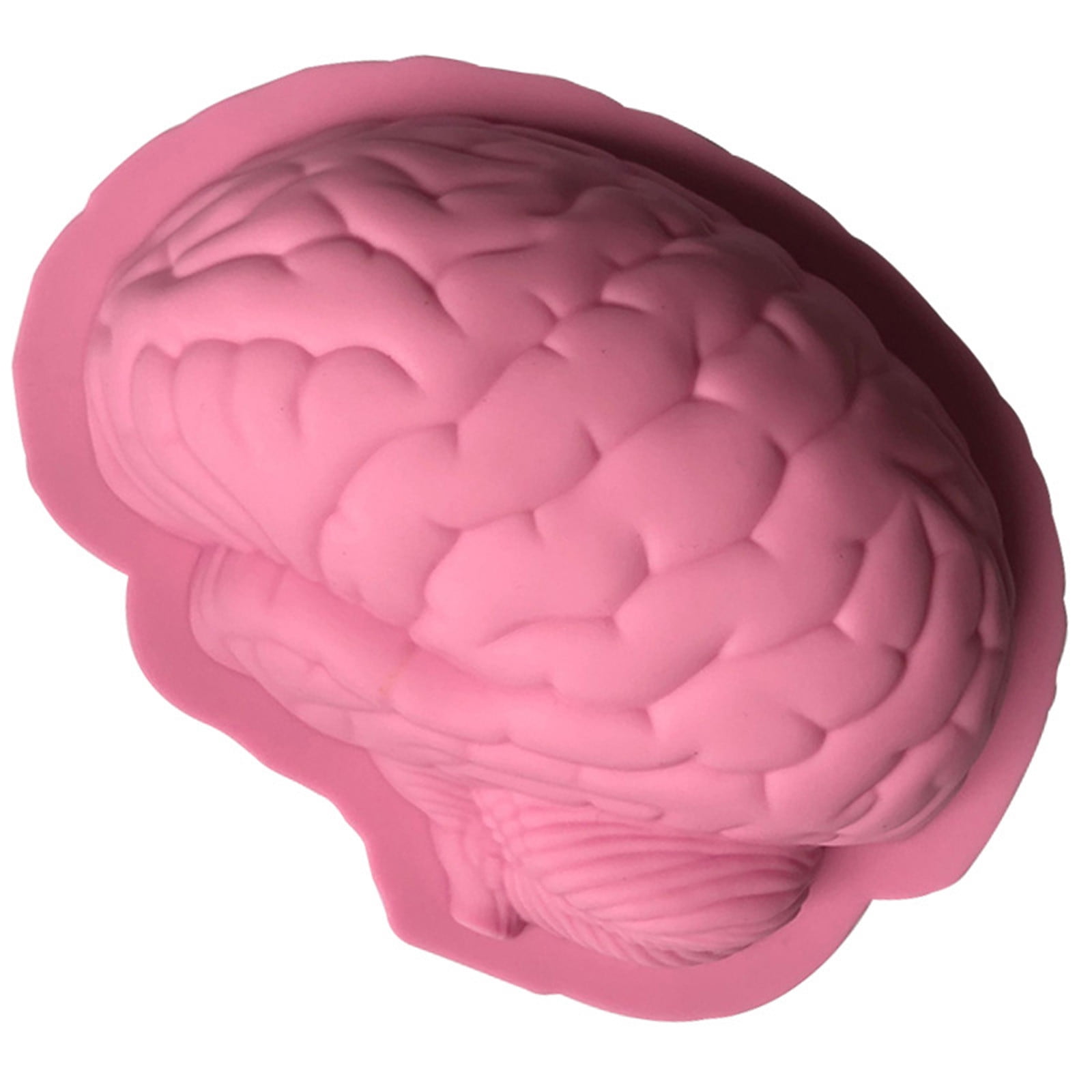 Silicone Brain Mold - Large Realistic Human Brain Mold For Halloween, Fondant, Chocolate, Jelly, Or Ice Cubes