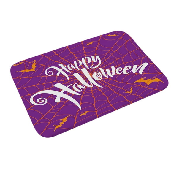 Wadada Halloween Spider Web Rug, Spiderweb Bath Mat for Halloween Decor, Gothic Bathroom Rug, Spiderweb Area Rug Non-Slip Tufted Mats for Front Door, Living Room, Bedroom, Kids' Room (31x19 Inch)