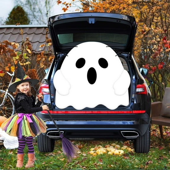 Wadada Halloween Trunk Or Ghost Monster Decoration Backdrop, Halloween Car Archway Garage Banner Trunk or Treat Kit for Car SUV Truck Garage Door Decor Halloween Party Home Haunted House Wall Decor
