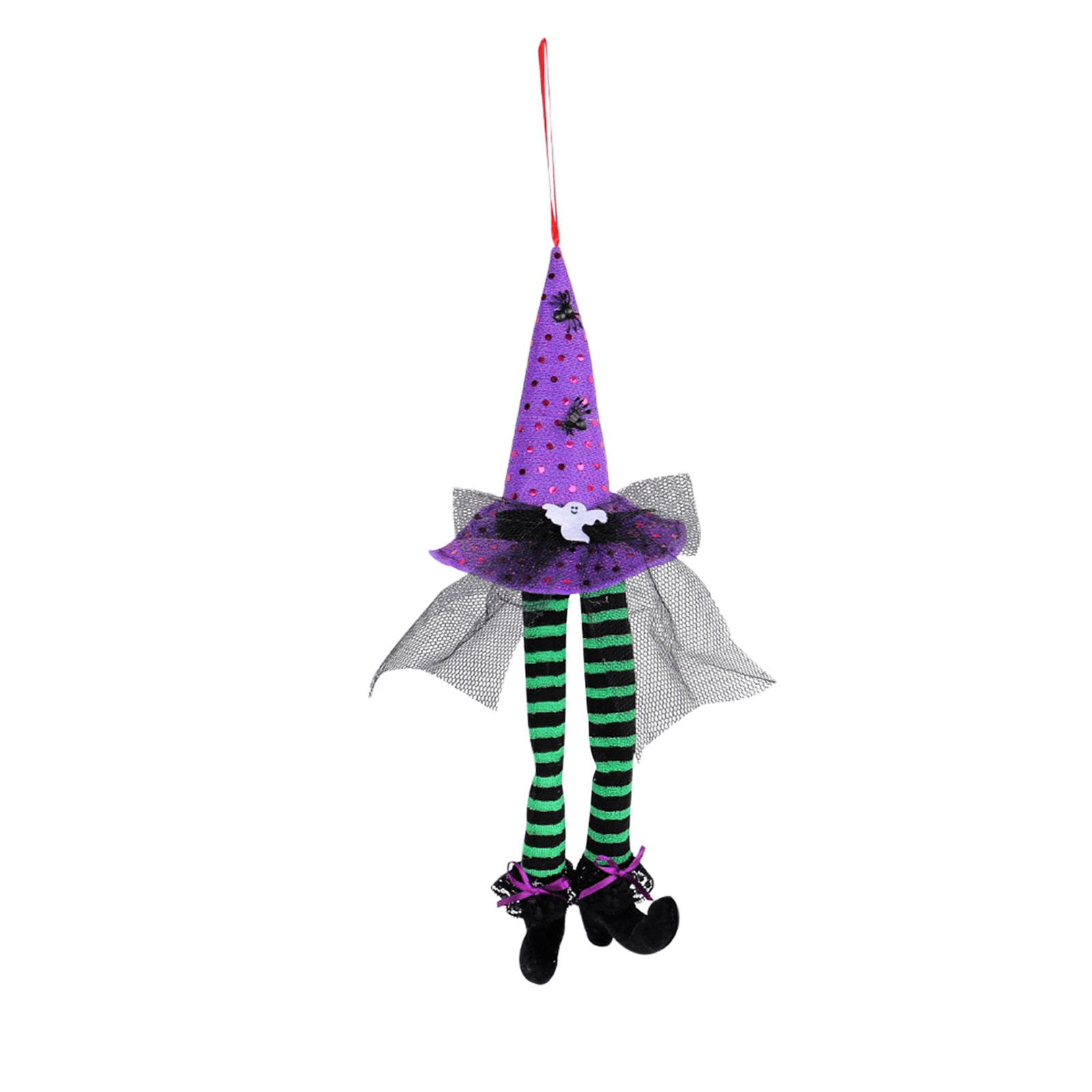 Wadada Happy Sign Decoration Witch Legs Hat Hanging Wooden Wall Decor ...