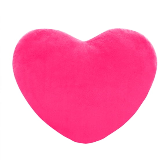Wadada Heart Pillows, Spring Light (Pink) Heart Shaped Pillows, Cute Love Throw Pillows Gifts, Ultra Faux Rabbit Fur Soft Small Cute Fluffy Pillows, Women Kid Girls Living Room Decor Gift(Hot Pink)