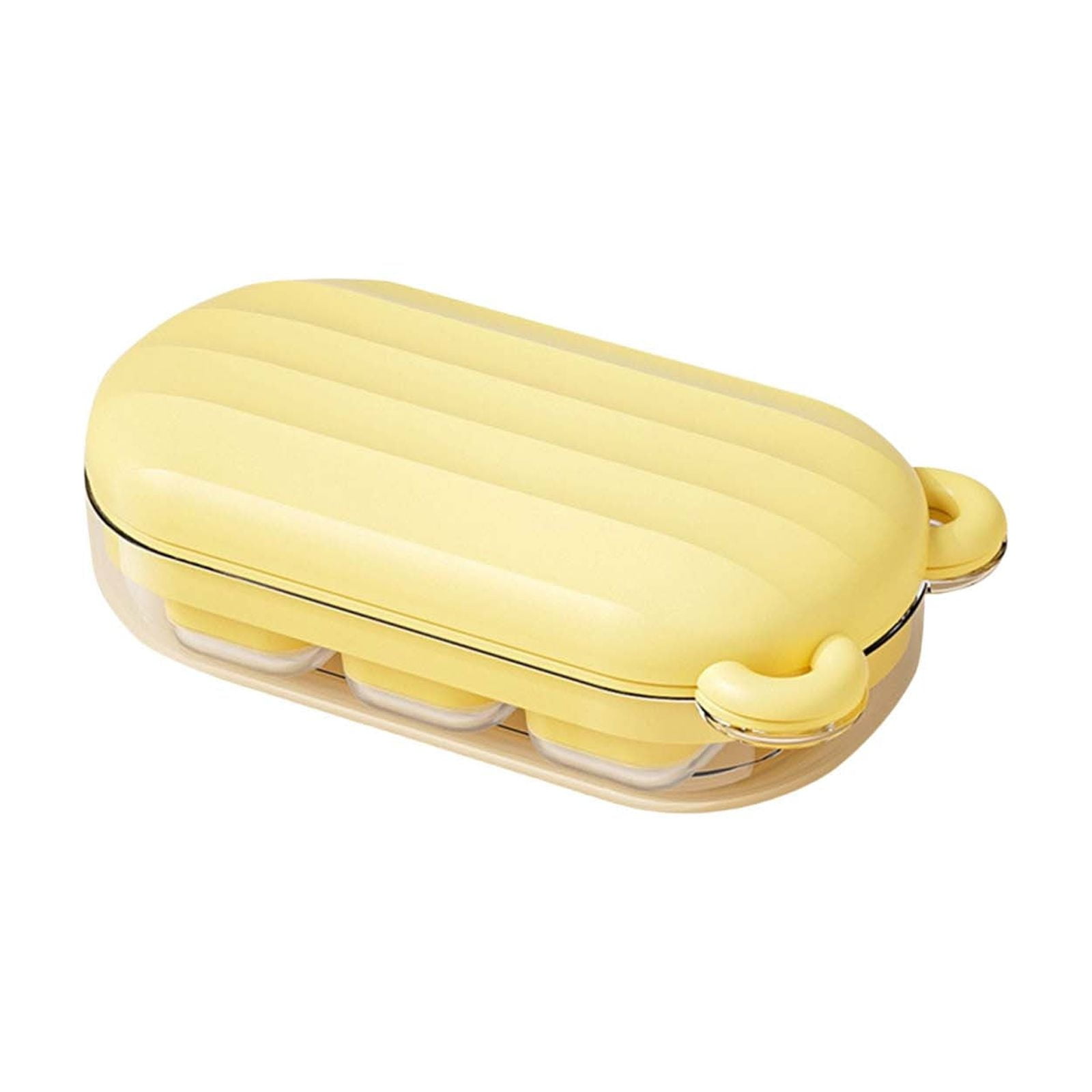 Wadada Ice Cube Tray with Lid and Bin, 6 Small Silicone Ice Cube Trays