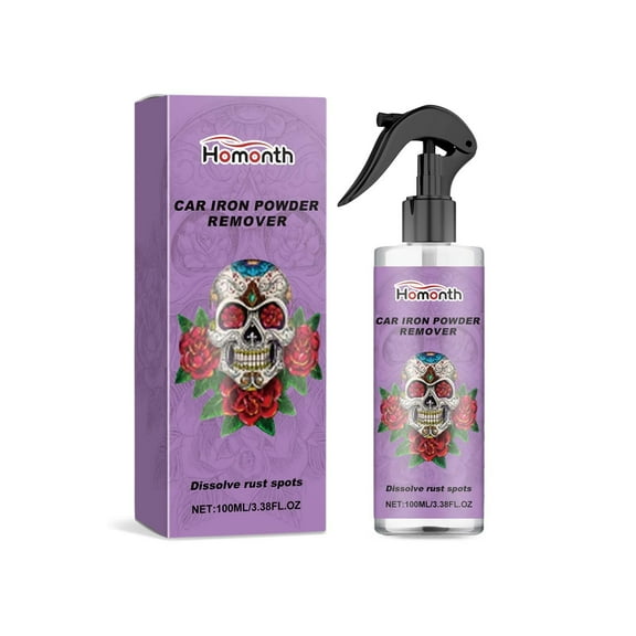 Wadada Iron Powder Remover 100ml - Car Rust Remover Spray, Rim Iron Cleaner Remove Iron Particles in Automobile tire, Motorcycle, Use Before Car Wax or Car Wash, Effective Wheel Decontamination