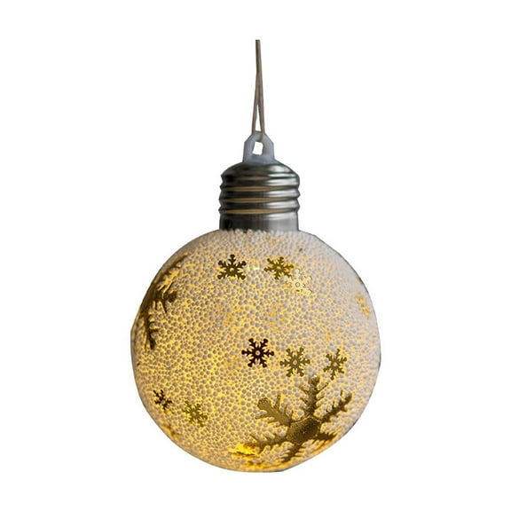 Wadada LED Lighted Christmas Ball Ornament Lights Outdoor Decorations Light Up Xmas Globe Pulsing Lights Battery Powered Hanging Christmas Ball Light for Christmas Tree (1Pcs)