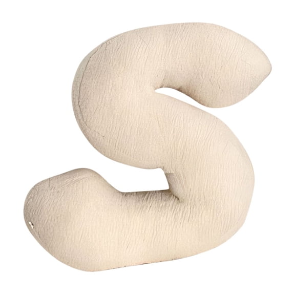 Wadada Letter Plush Pillow, Letter Hugging Throw Pillows, Decorative Initial Letter Shaped Throw Pillows for Bed Couch, Letter Pillows English Alphabet A to Z for Sofa Bedroom Living Room Decor (S)