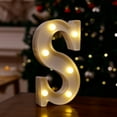 thumbnail image 1 of Wadada Light Up Letters, Led Letters Lights 26 Alphabet, Decorative Lighted Letters, Battery Powered Led Marquee Light Up Letters for Christmas Party, Bar, Night Light, Home Decor(6", Letter S), 1 of 1