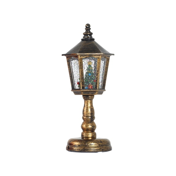 Wadada Lighted Christmas Snow Globes with a Christmas Eve Theme Song, Santa Musical Christmas Lantern Glittering, Battery or USB Cable Powered for Christmas Table Top Decoration Xmas Gifts