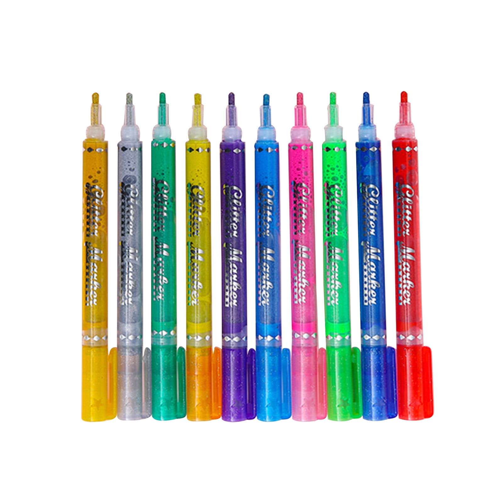 Wadada Line Outline Metallic Markers, Glitter Metallic Outline Pens Magic Fancy Marker for Christmas Card Drawing Writing Birthday Greeting, DIY Art Crafts, Scrapbook Supplies 10 Colors