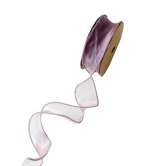 Wadada Luxury Iridescent Fishtail Yarn Gift Ribbons for Flowers Bouquet Packaging Korean Sheer Organza Wired Ribbon for Valentine's Day Wedding Decorations, 1.6 (W) Inch x 10 Yards (Champagne)