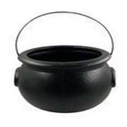 Wadada Mini Black Cauldron with Handle, Halloween Mini Witch Cauldron Kettles, Multi-purposed Small Plastic Cauldron, Halloween Pot Candy holder for Halloween & St. Patrick s Day Party Favors Decor