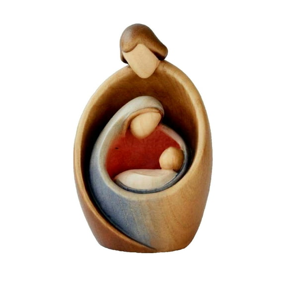 Wadada Nativity Statue, 2.7inch Resin Nested Nativity Figurine, Small Holy Family Desk Decorations, Nativity Scene Ornament for Home Office Decor Gift