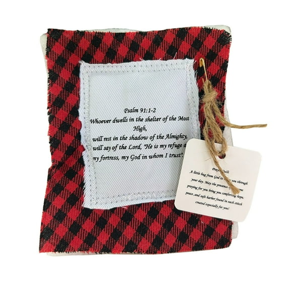 Wadada Prayer Quilt with Cross Inside, Handmade Sew Individually Colorful Quilts, Symbolism Poems Quilts, MiniScripture Quilts Pocket Prayer Cross, Remembrance Gifts for Family (4.7x3.9 in)
